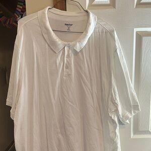 King Size Men's White Polo Shirt